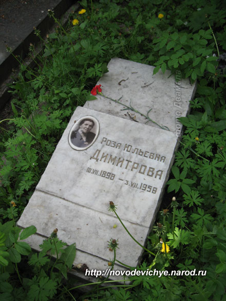 могила Р.Ю Димитровой, фото Двамала, вариант 2009 г.