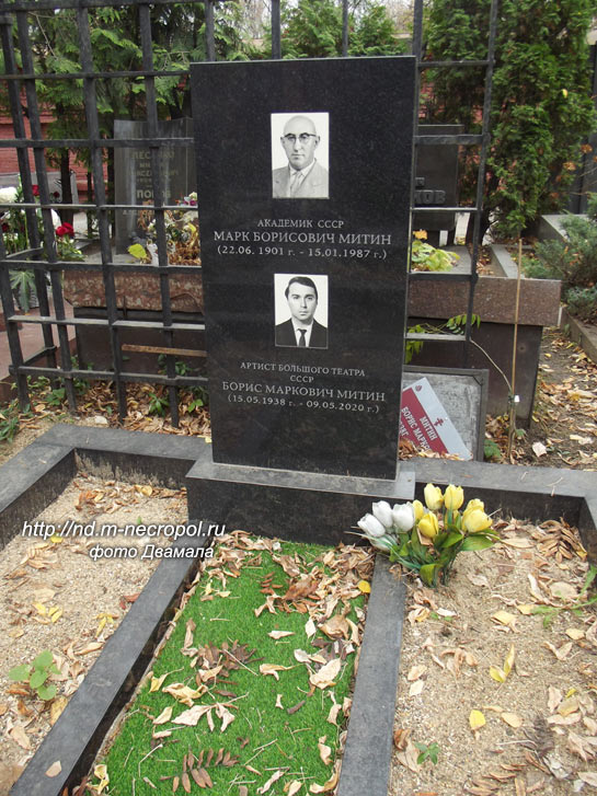 могила М.Б. Митина, фото Двамала, 1.11.2020 г.