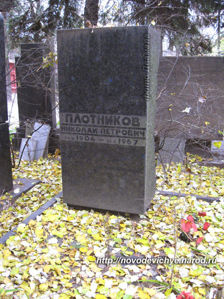 могила Н.П. Плотникова, фото Двамала, 2008 г.