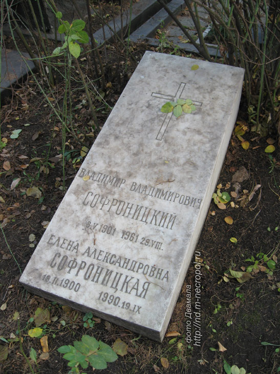 могила В.В. Софроницкого, фото Двамала, 2008 г.