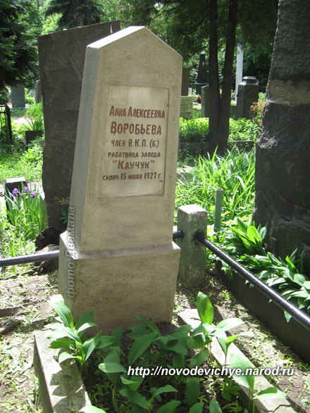 могила Воробьёвой А.А., фото Двамала, 2009 г.